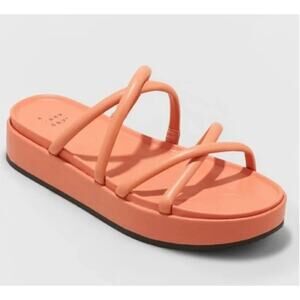 NWT A New Day Target Dory Strappy Platform Sandal in Apricot Orange Size 7.5